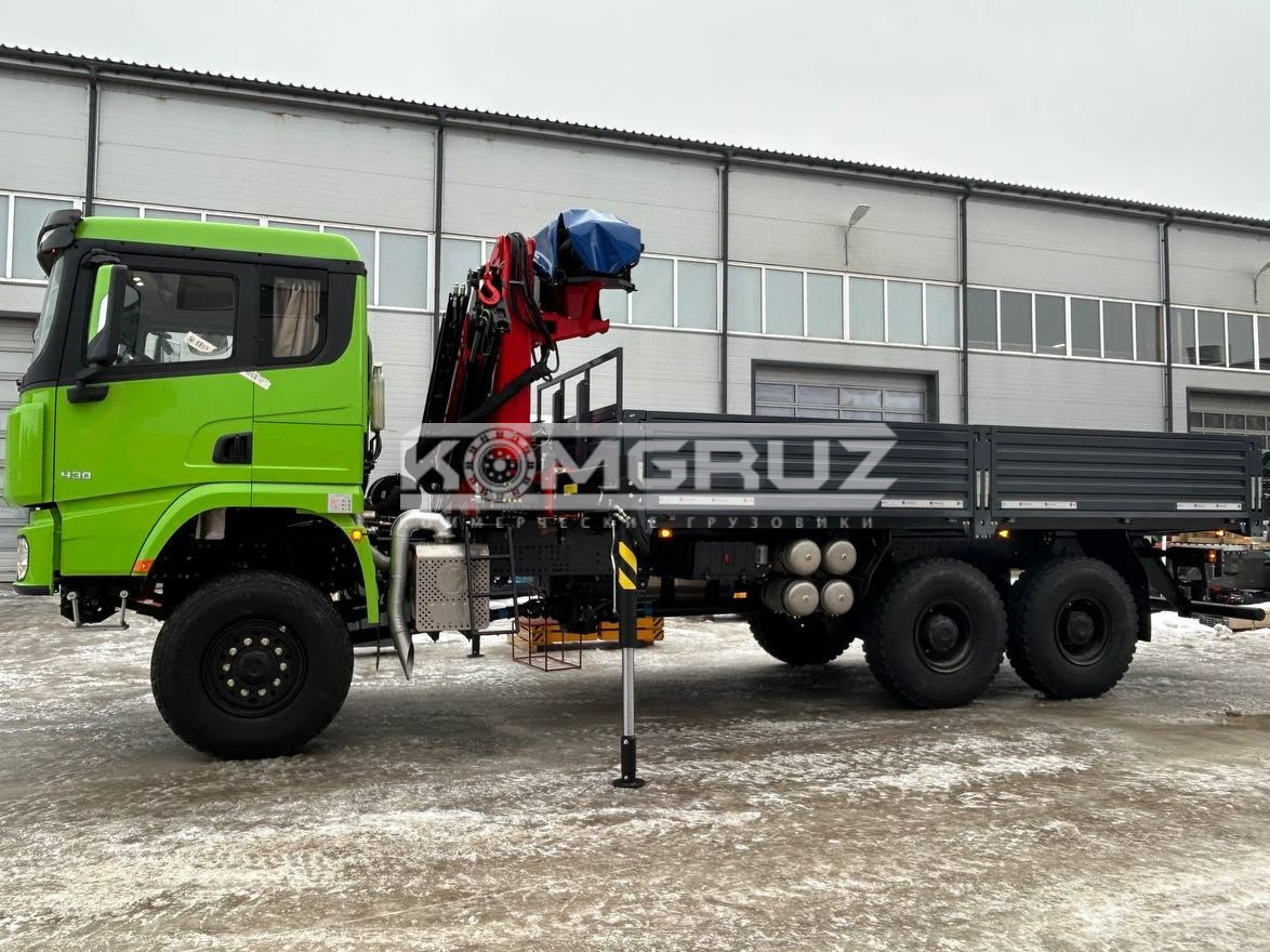 Бортовой Shacman 6x6 c КМУ Sunhunk K 125 фото