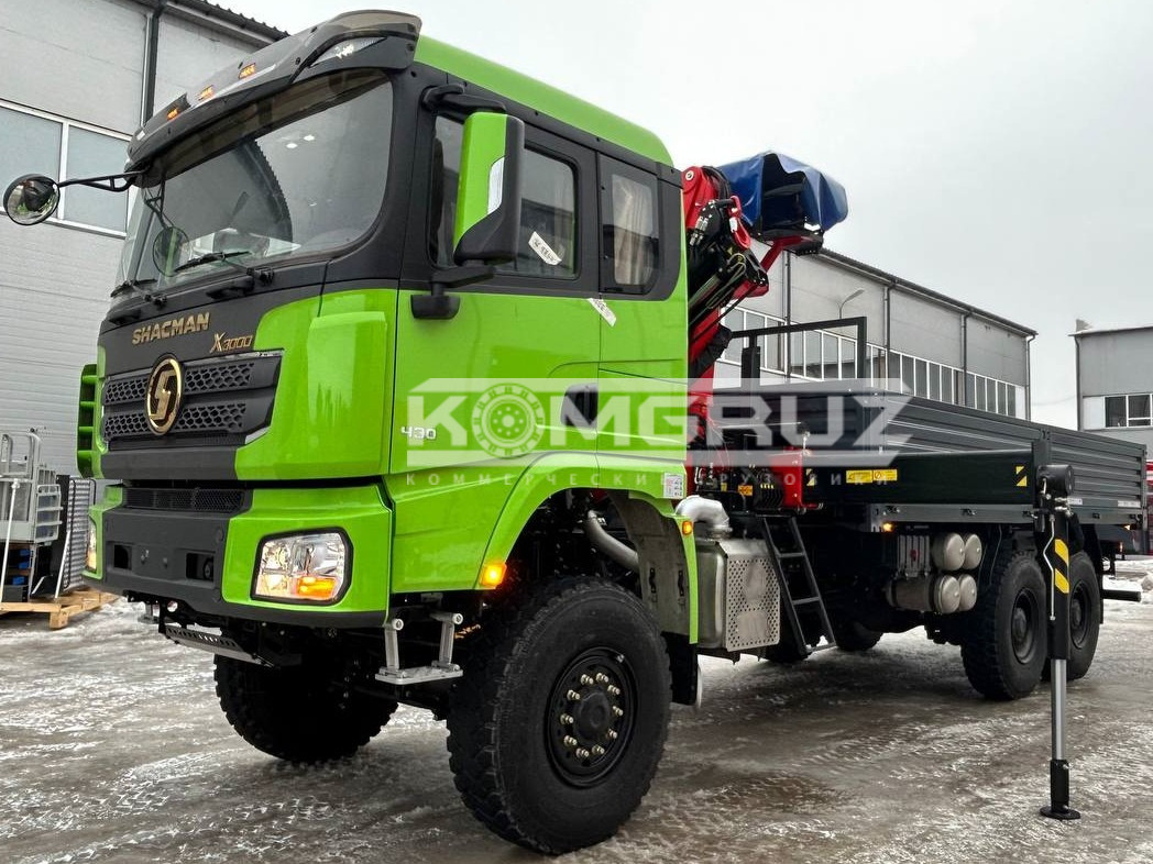 Бортовой Shacman 6x6 c КМУ Sunhunk K 125