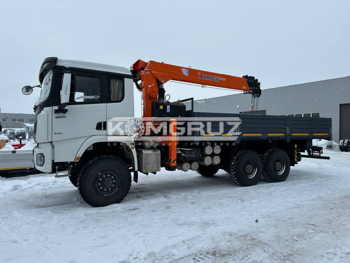 Бортовой Shacman 6x6 c КМУ Hangil hgc 987
