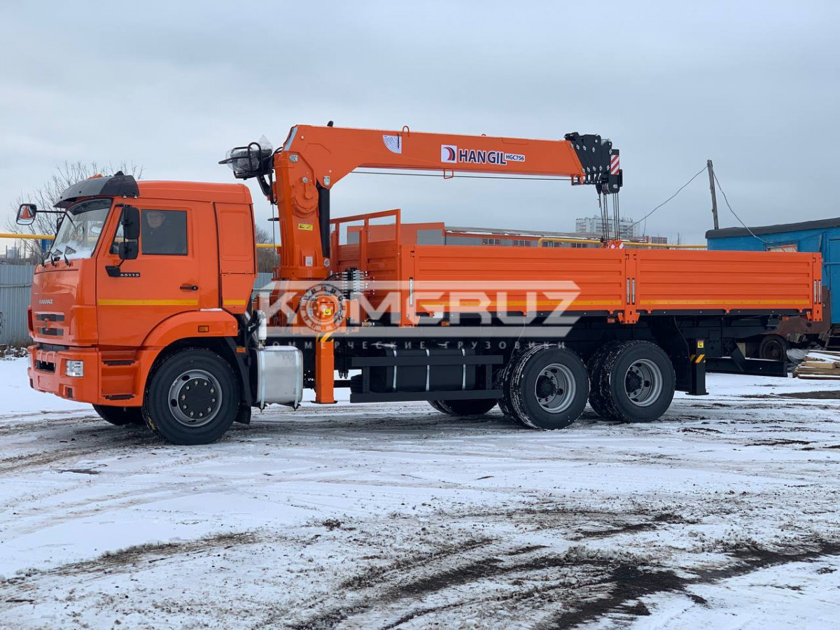 Бортовой Камаз 65115 с КМУ Hangil HGC 515