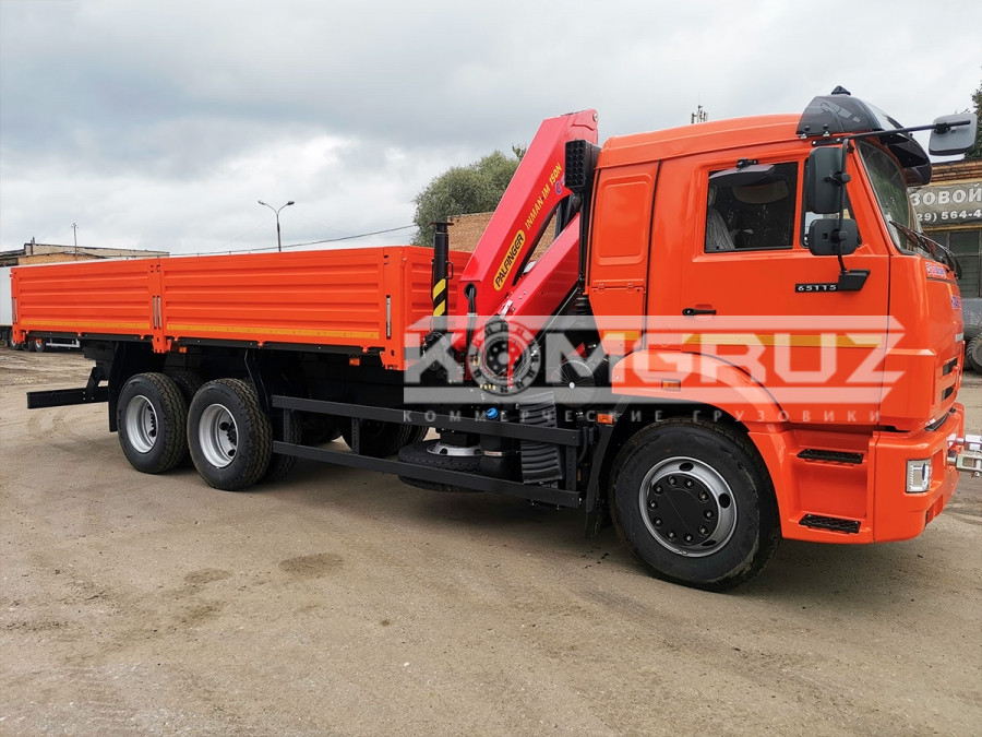 Бортовой КАМАЗ 65115 с КМУ Инман ИМ 150N