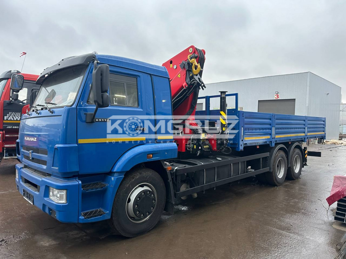 Бортовой КАМАЗ 65117-3010-48 (A5) с КМУ Инман ИМ-320 фото
