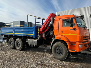 Бортовой КАМАЗ 43118 с гидравлическими КМУ