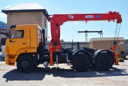 Седельный тягач КАМАЗ 65116 с КМУ Kanglim KS1256G-II