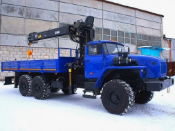 Бортовой Урал 4320 капотный с КМУ Hangil hgc 987